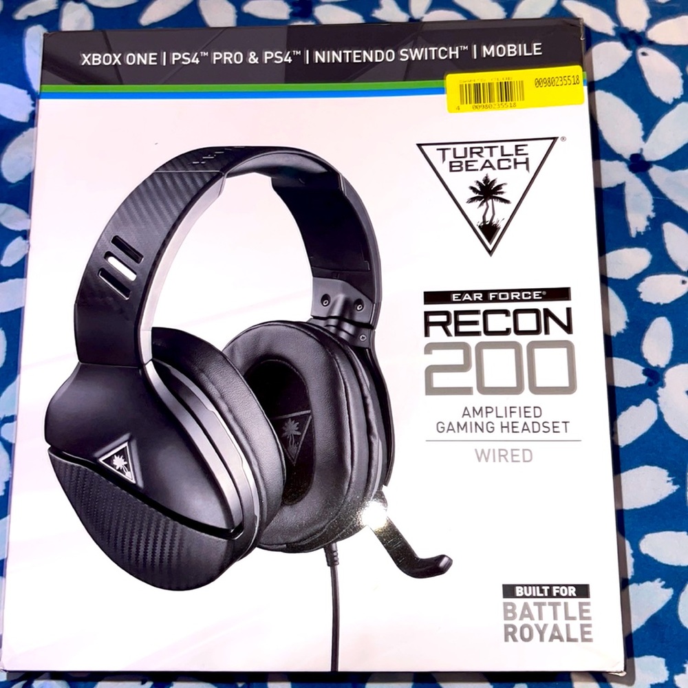 Turtle Beach Recon 200 Amp Gaming Headset for Xbox One PS4 Nintendo Switch-NEW